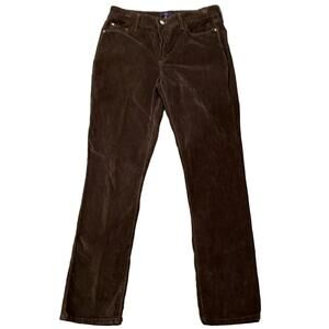 NYDJ Women's Mid Rise Skinny Corduroy Pant Brown Size 8